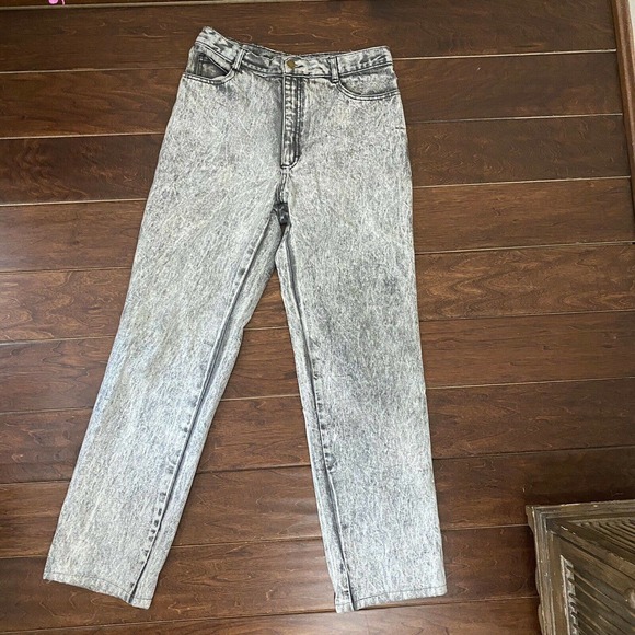 Vintage Dusted Denim Trucker Acid Wash Jeans - Picture 12 of 12